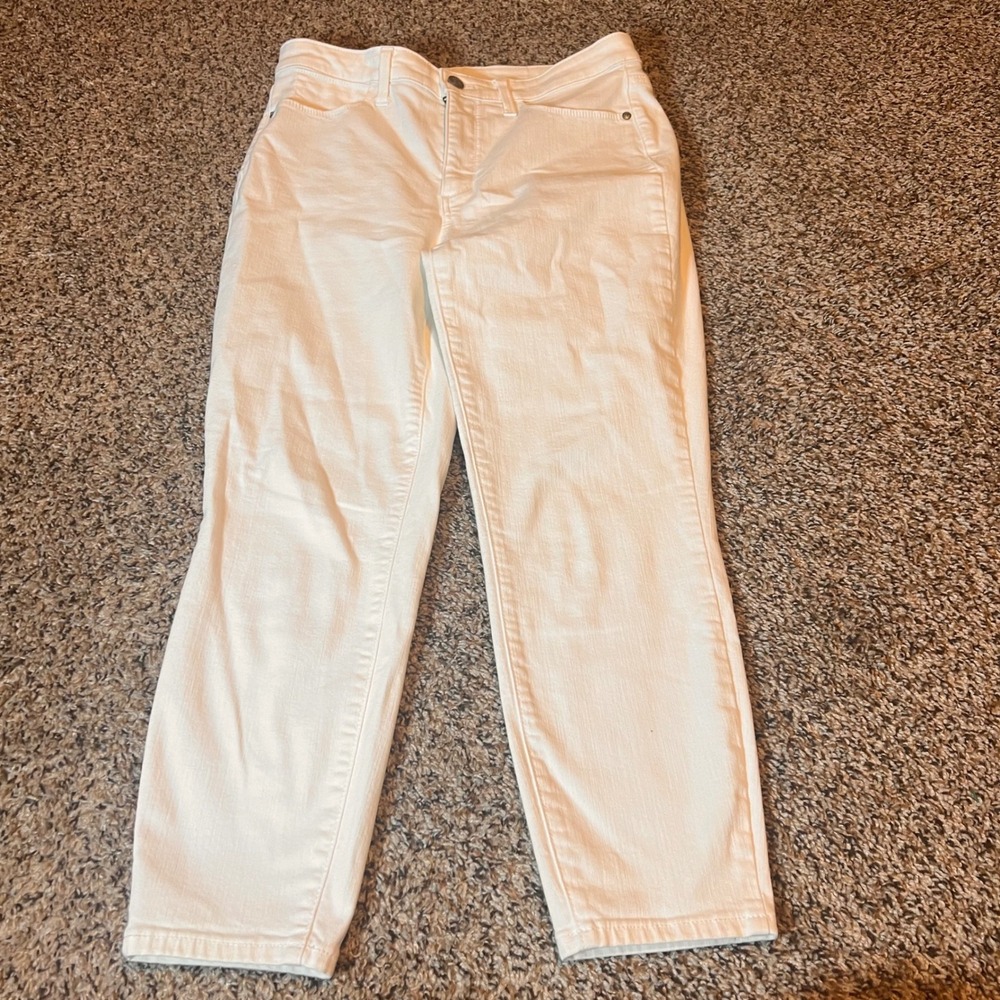 Talbots Flawless High Waist Jegging Crop Women's Size 6 White‎ Pants
